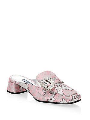 prada metallic brocade slip-on loafers|Prada loafers shoes.